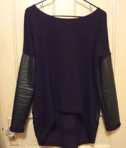 Generation Love Faux Leather Sleeve Shirt. XL